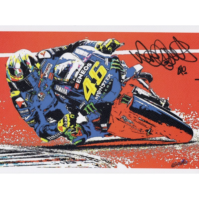 Moto Gp - Artwork autografato da Valentino Rossi
