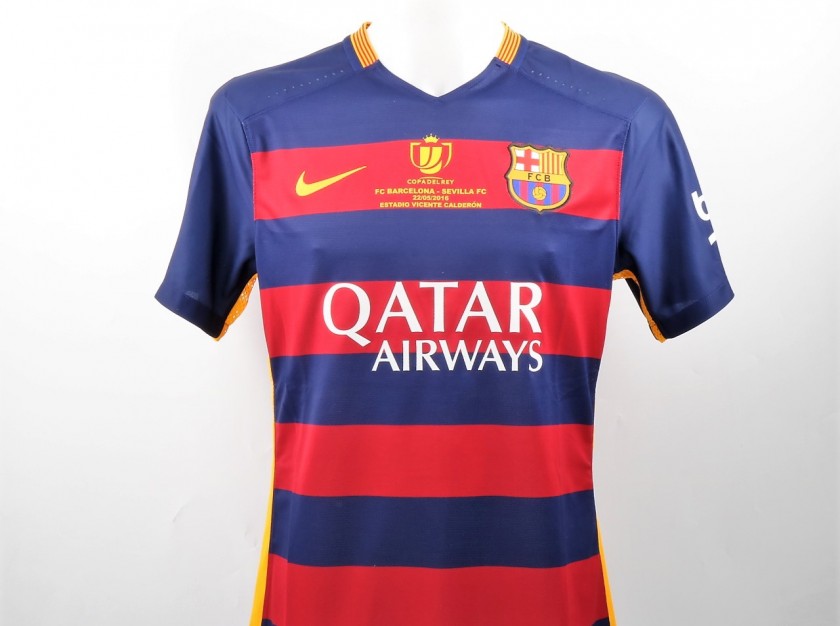Iniesta Match issued / worn Shirt, Copa del Rey Final 2016