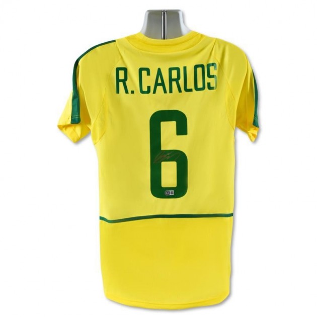 Roberto Carlos Signed Brazil Jersey