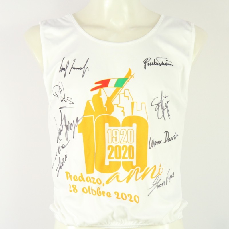 Bib designed for the centenary of the Alpine School of the Guardia di Finanza - autographed