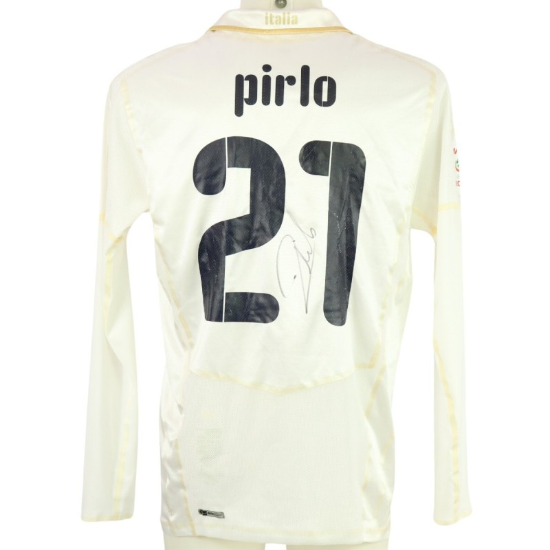 Pirlo's Italy Match Signed Shirt, Euro 2008