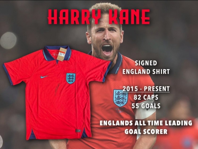 Harry Kane's England Signed Official Shirt