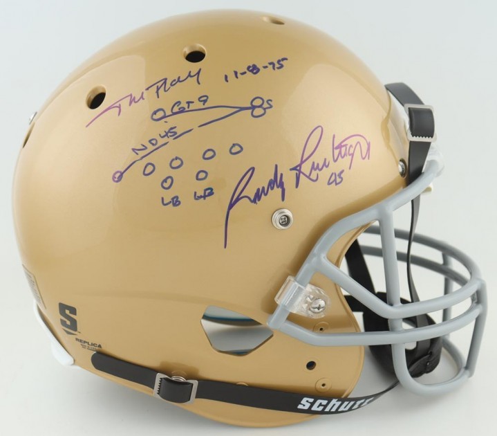 Rudy Ruettiger Signed Helmet - CharityStars