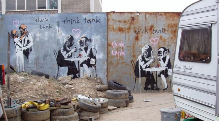 Banksy Think Tank Canvas Print or Poster