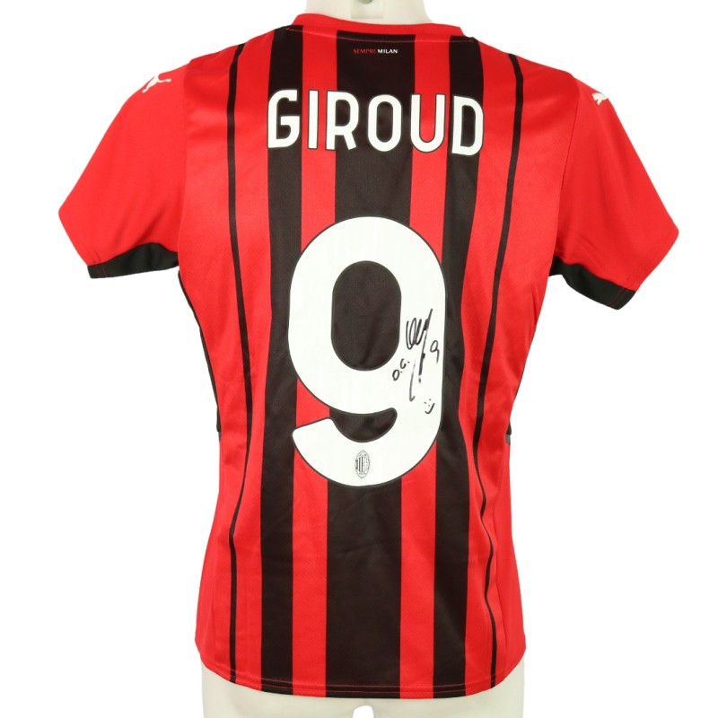 Giroud Official AC Milan Signed Shirt, 2021/22 
