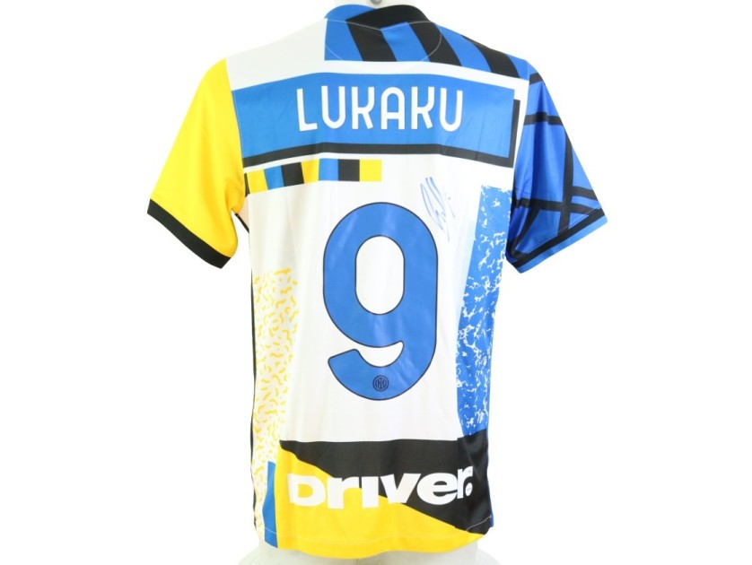 Maglia ufficiale Lukaku Inter, 2020/21 - Autografata - CharityStars