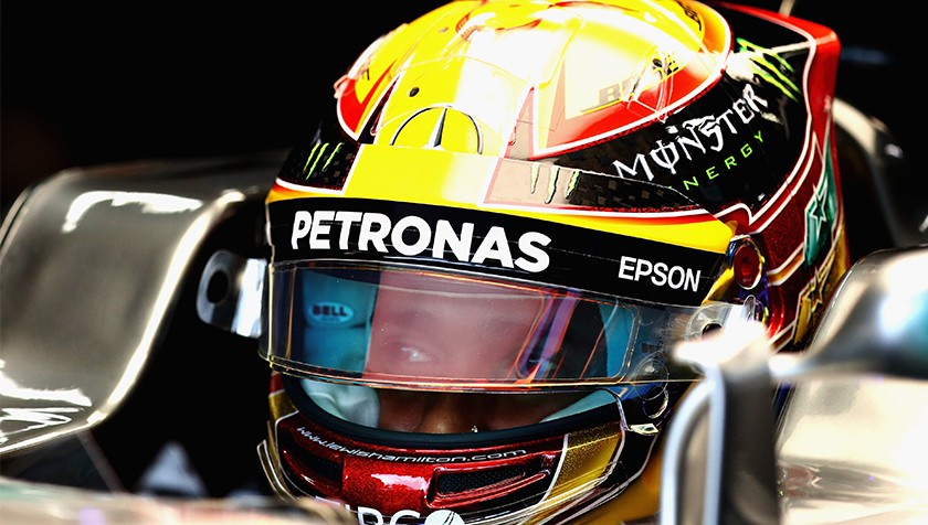 Replica del casco da gara F1 di Lewis Hamilton - stagione 2017