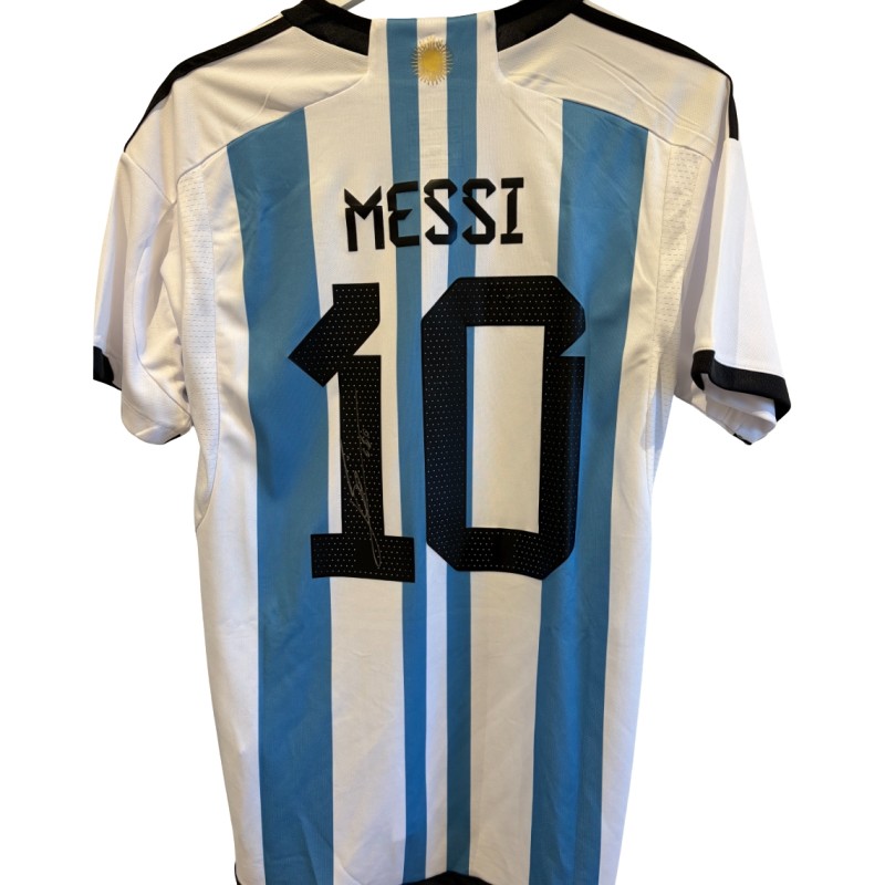 Messi's Argentina Signed Replica Shirt