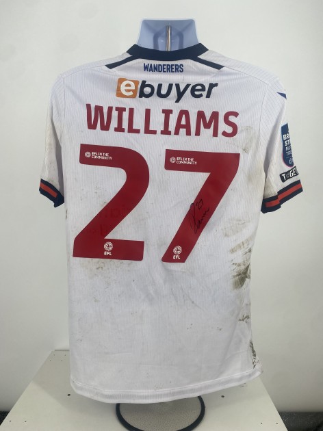 Randell Williams' Bolton Wanderers Signed Match Worn Shirt, vs Fleetwood 