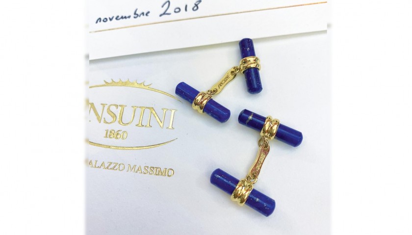 Ansuini Gold and Lapis Lazuli Cufflinks 