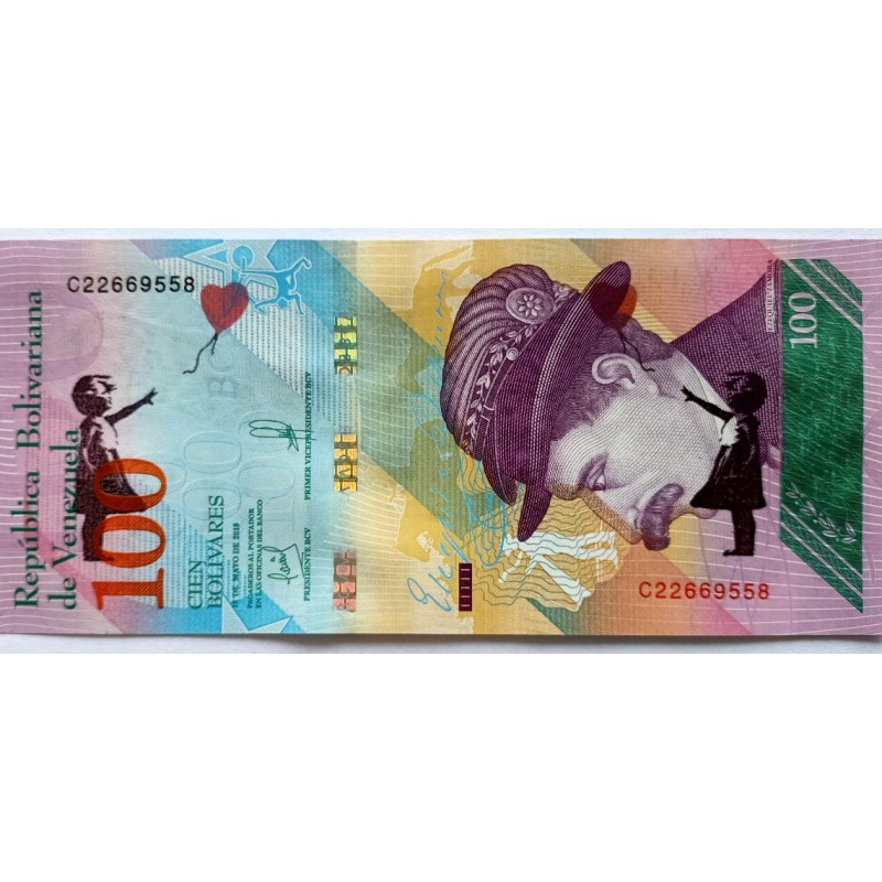 Dismaland Souvenir 100 Bolivar Banknote (after)