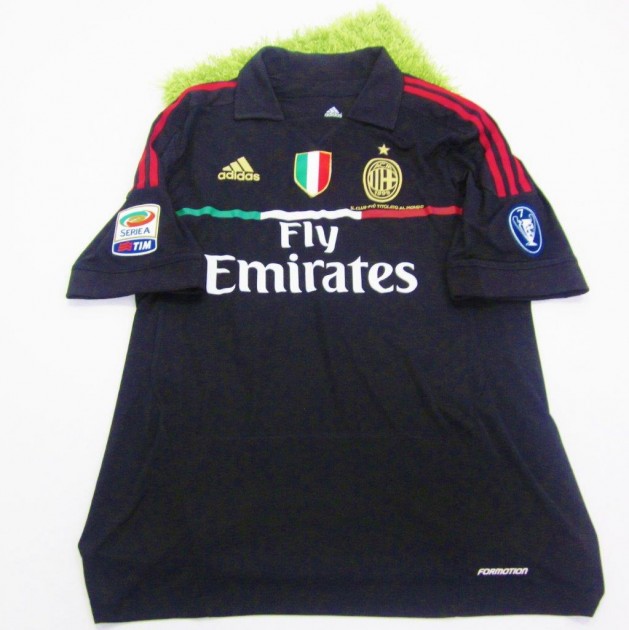 Boateng Milan, match iussed/worn shirt, Serie A 2011/2012