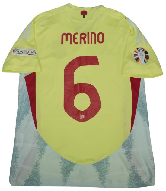 Merino's Match-Issued Shirt, Albania vs Spain EURO 2024