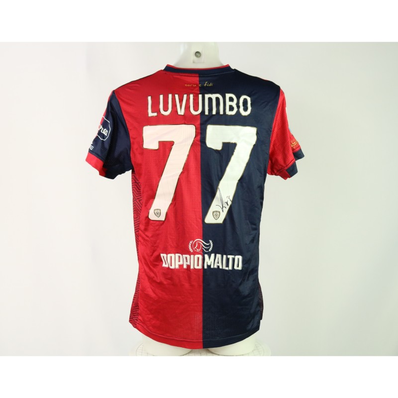 Luvumbo's Signed Unwashed Shirt, Cagliari vs Bologna 2024