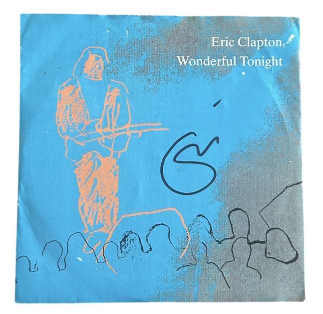 Eric Clapton Signed Wonderful Tonight Vinyl 45