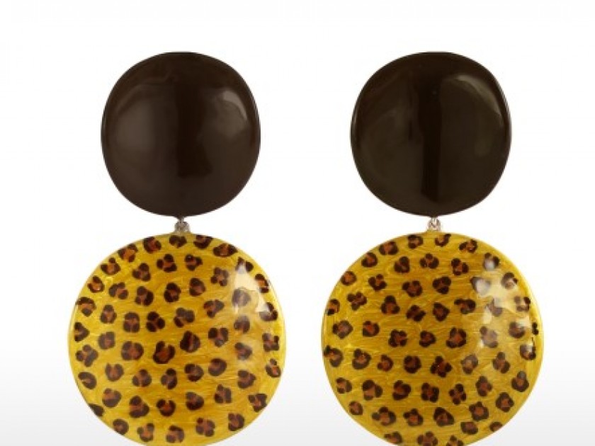 Sabbadini, pendant Earrings white gold and bronze