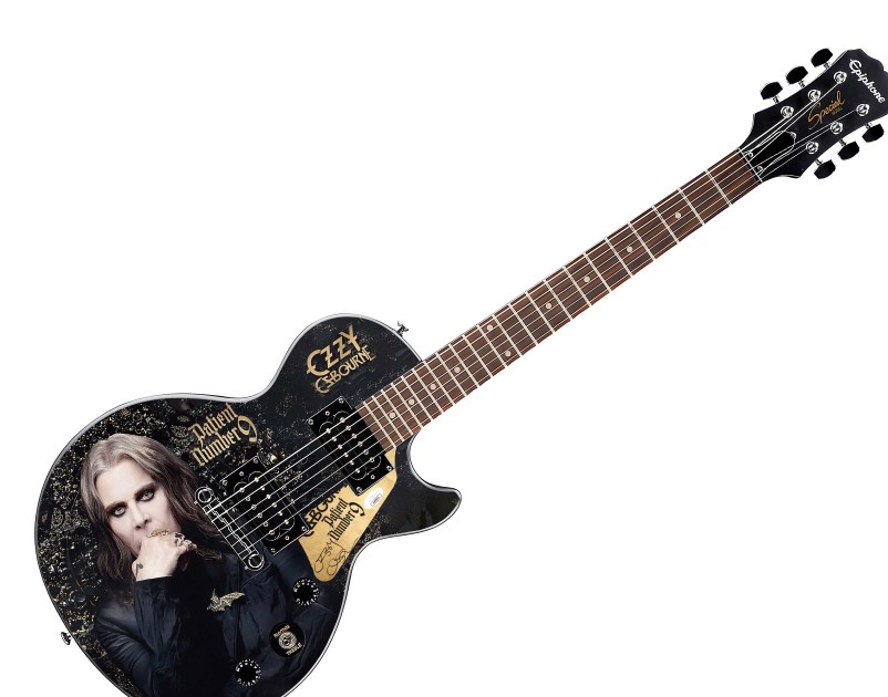 Ozzy Osbourne Signed Custom Graphics Guitar - CharityStars