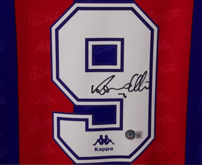 At Auction: Ronaldo Nazario Signed Kappa Barcelona Jersey (Beckett)