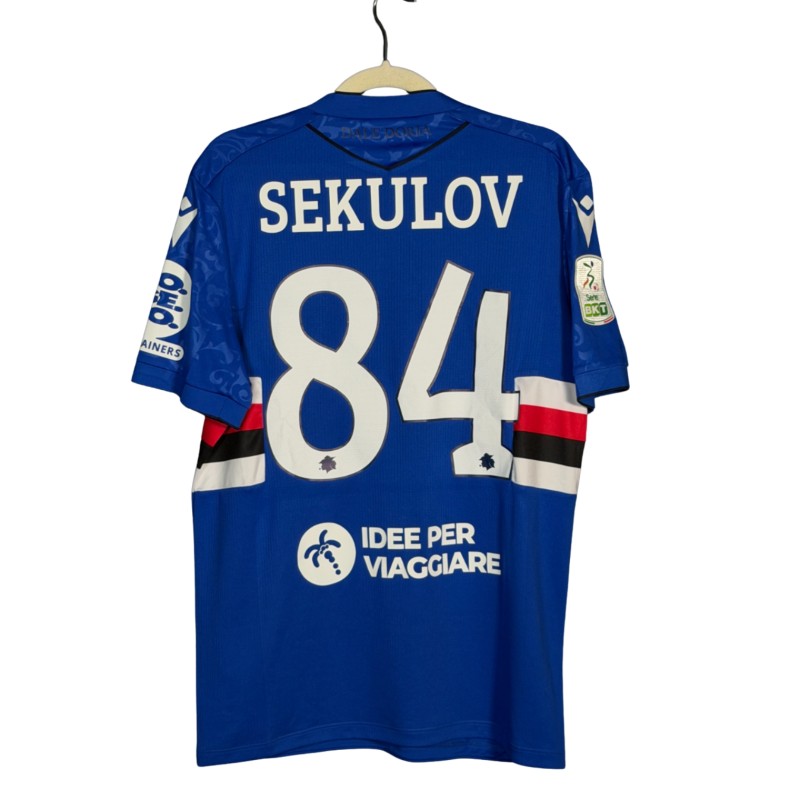 Sekulov's Match-Worn Shirt, Sampdoria vs Palermo 2025 - Special Jersey Abbonate