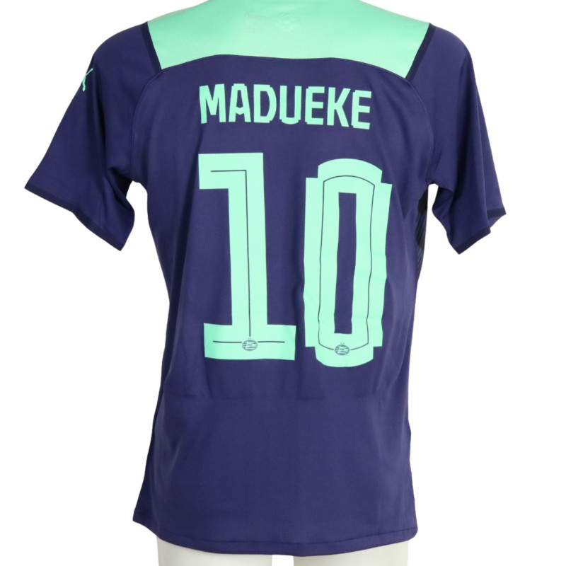 Madueke's PSV Eindhoven Match-Issued Shirt, 2021/22