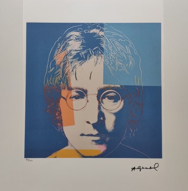 "John Lennon" Lithograph Signed by Andy Warhol 