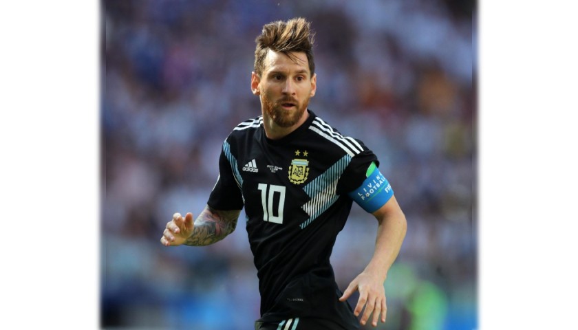 Messi's Match Shirt, Poland-Argentina WC Qatar 2022 - CharityStars