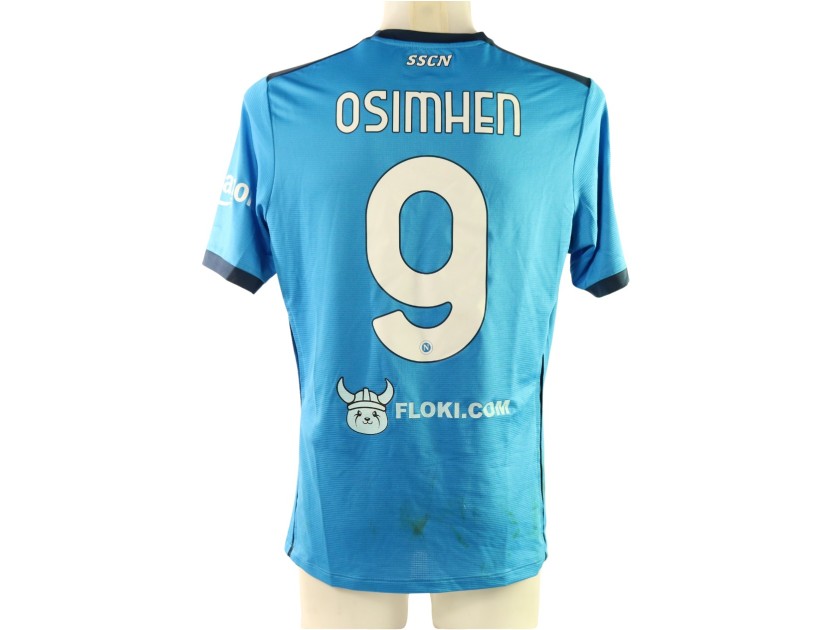 Osimhen's Napoli Match-Worn Shirt, 2021/22