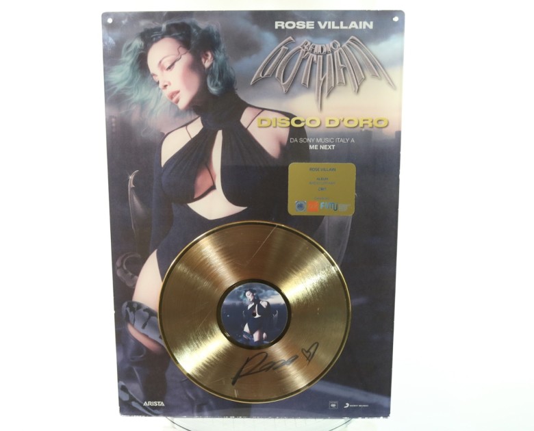 Rose Villain's autographed gold record donated for Sanremo 2025