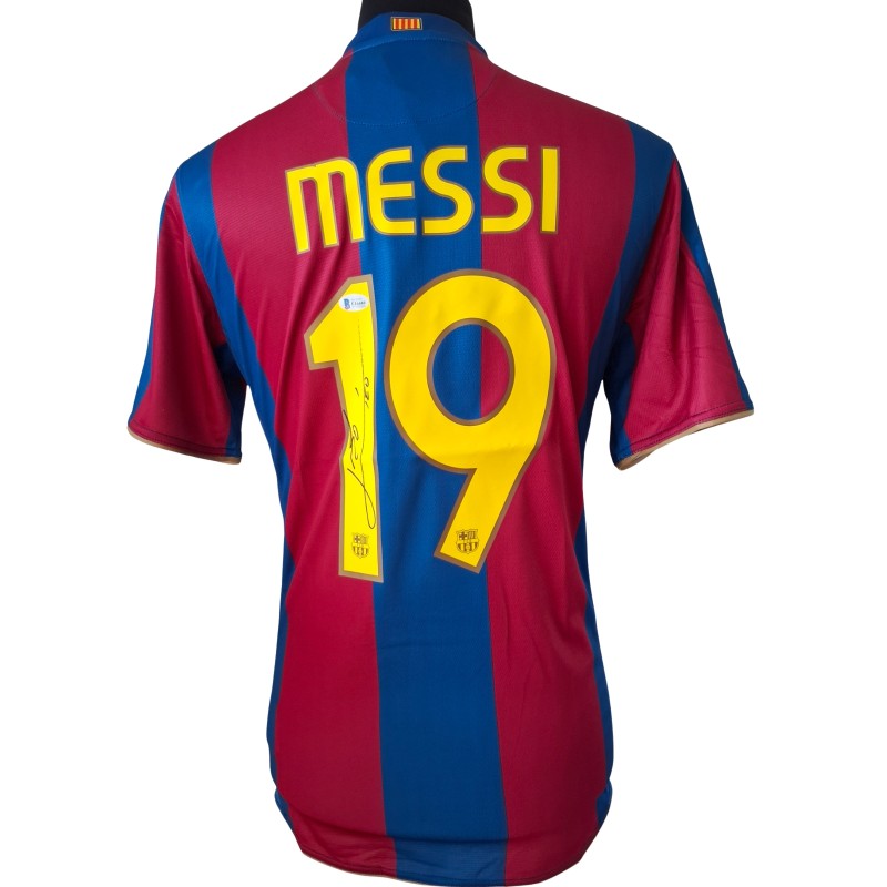 Lionel Messi's FC Barcelona 2007/08 Signed Replica Shirt