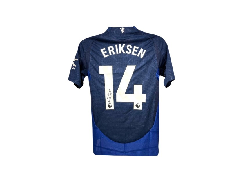 Christian Eriksen's Manchester United 2024/25 Signed Official Player Version Away Shirt