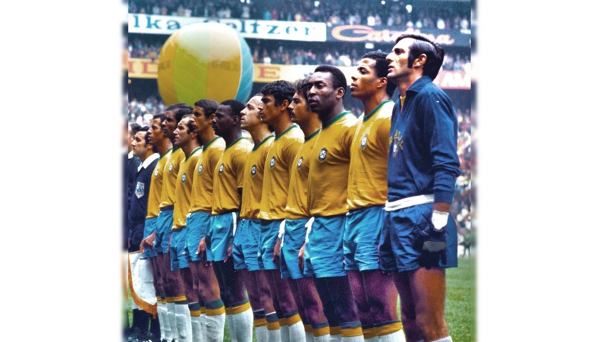 Brazil Retro Football Shirt, 1970 - Signed by Pele