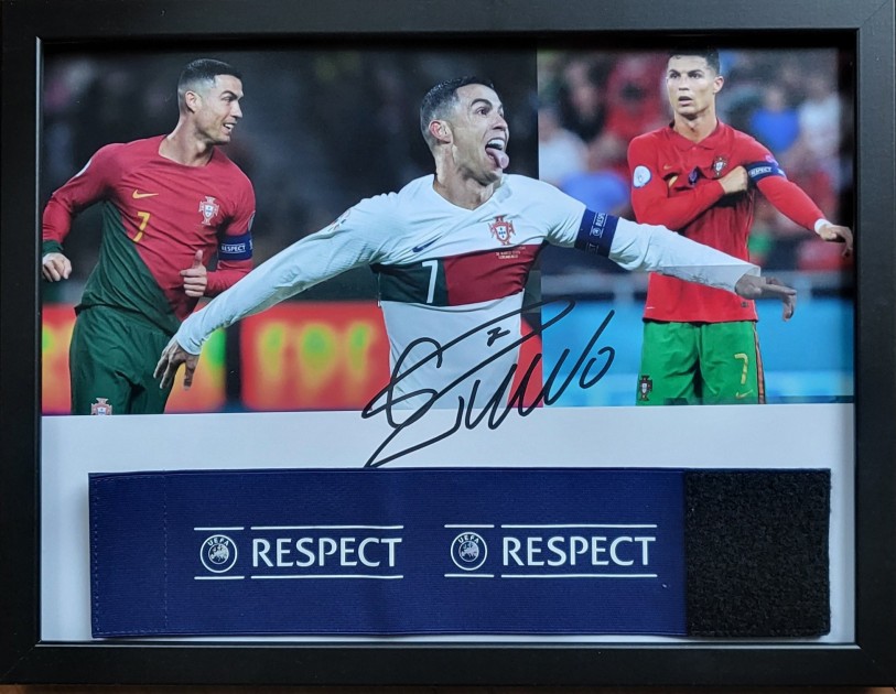 Ronaldo's Signed Portugal Match-Issued Captain's Armband