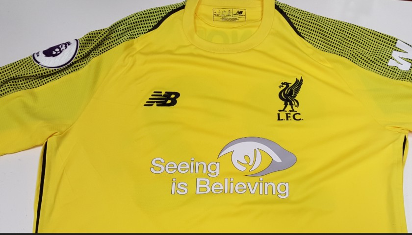 Match-Issued 2018/19 LFC Home Shirt signed by Alisson Becker