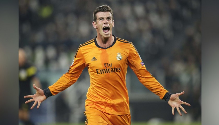 Bale's Match-Issue Signed Shirt, Juventus-Real Madrid 2014 - CharityStars