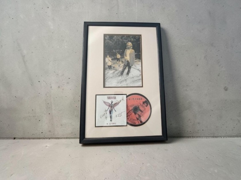Vinile "In Utero" dei Nirvana - Autografato e incorniciato