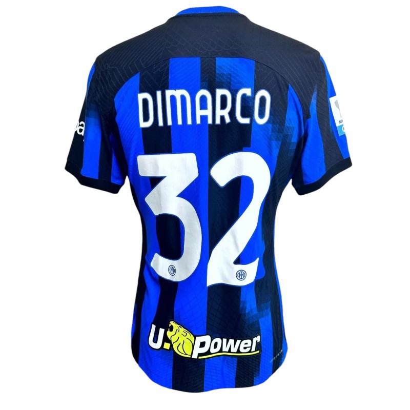 Dimarco's Match-Issued Shirt, Napoli vs Inter - Italian Supercup Final 2024