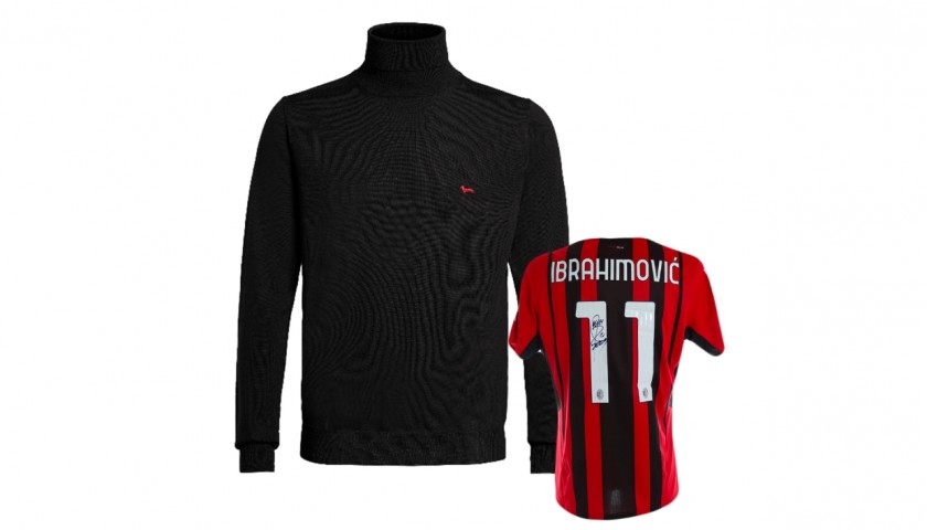 Harmont & Blaine wool turtleneck + Signed AC Milan Shirt by Zlatan Ibrahimovic