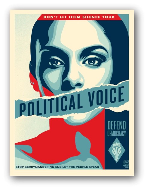 Political Voice - opera di Shepard Fairey OBEY