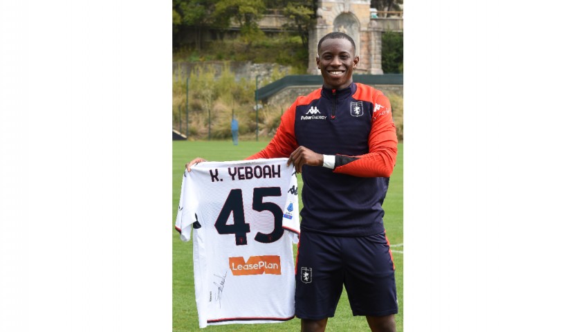 Yeboah's Genoa Match-Issued Signed Shirt, 2021/22