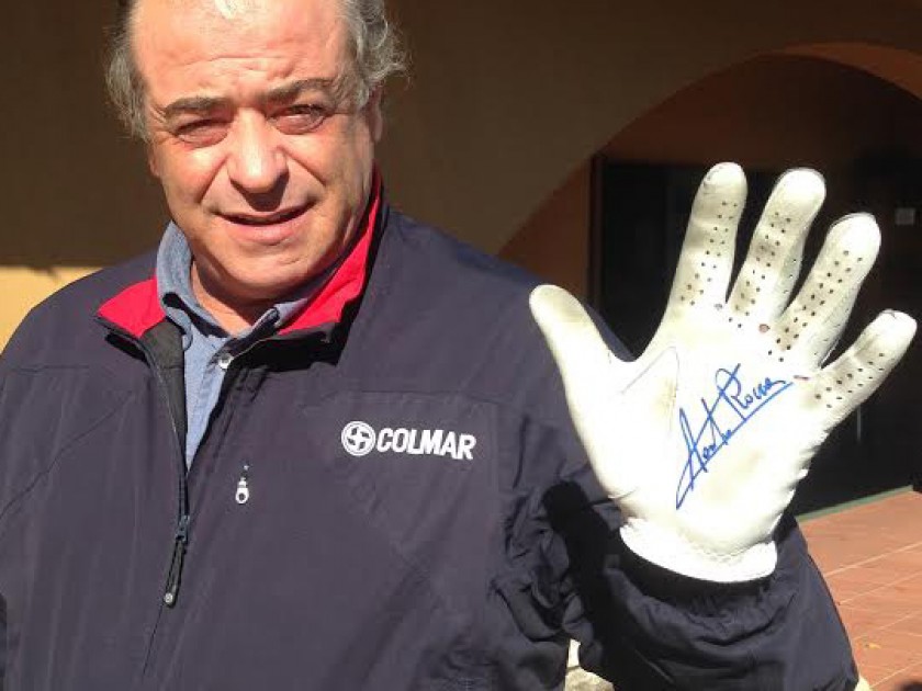 Golf glove worn by Costantino Rocca in European tour golf competition - signed