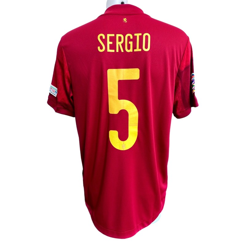 Sergio Busquets' Spain Match Shirt, 2020