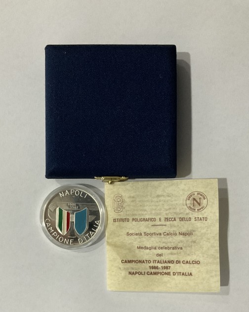 Official Napoli Commemorative Medal Scudetto 1986/87