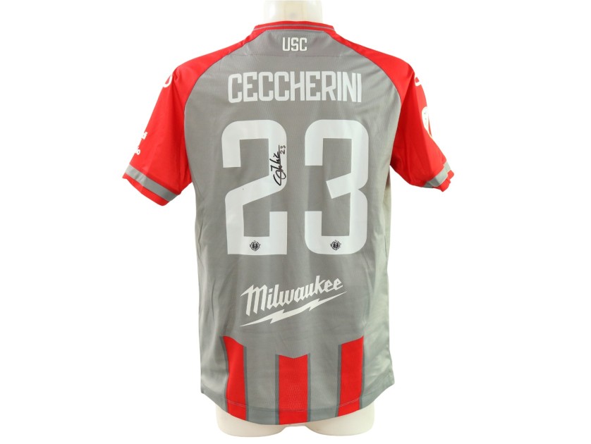 Maglia Ceccherini Unwashed Cremonese vs Catanzaro, 2025 - Autografata