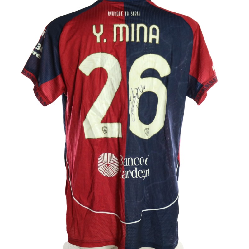 Mina's Signed Unwashed Shirt, Cagliari vs Napoli 2026