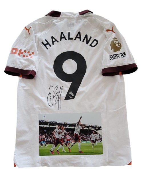 Haaland's Issued Signed Shirt, Burnley vs Manchester City 2023