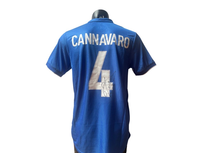 Cannavaro replica Italy Shirt FIFA WC 1998- Signed with video proof