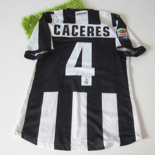 Cáceres Juventus match worn shirt, Serie A 2012/2013