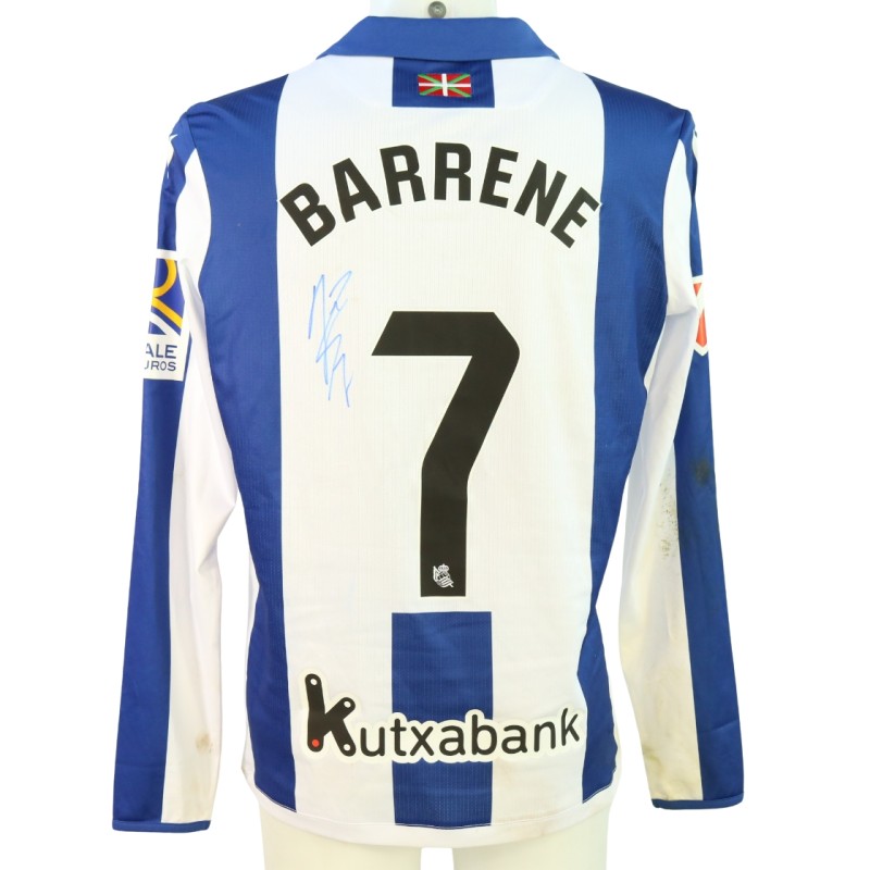 Maglia Barrenechea Unwashed Real Sociedad vs Real Betis 2024 - Autografata