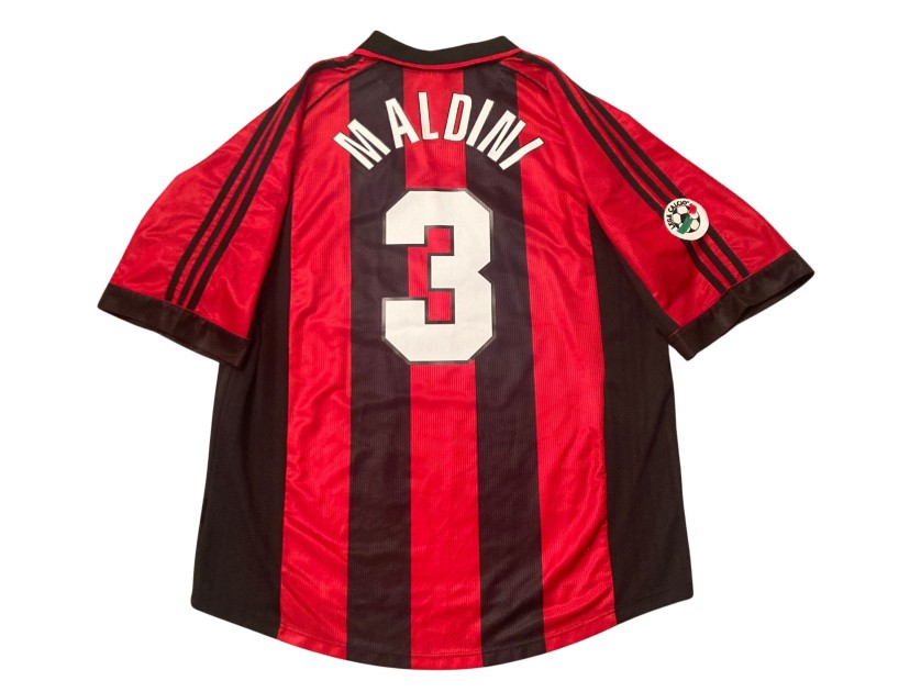 Maldini's Milan Match-Issued Shirt, 1998/99