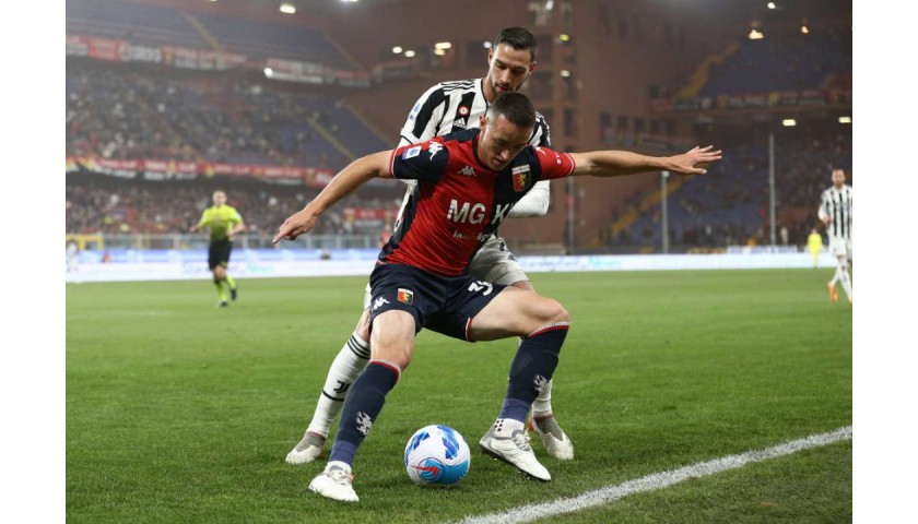 Hefti's Match-Issued Signed Shirt, Genoa-Juventus 2022 